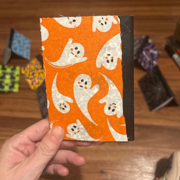 Orange Ghost Patterned Notebook - Picture 2 of 3